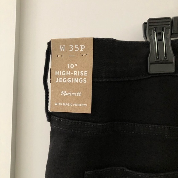 Madewell Black Petite 10" High-Rise Roadtripper Jeans 35P - Picture 13 of 14